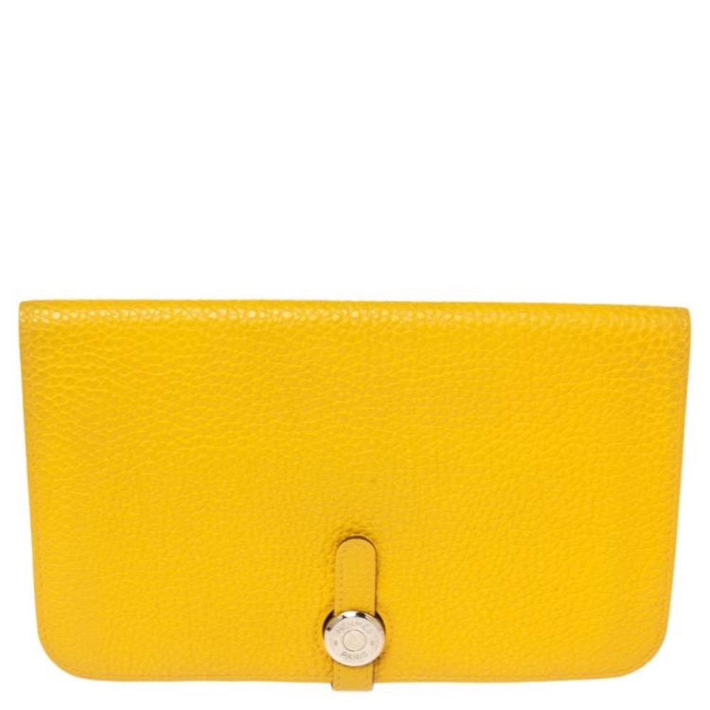 Authentic Hermes Soleil Togo Dogon Duo Wallet